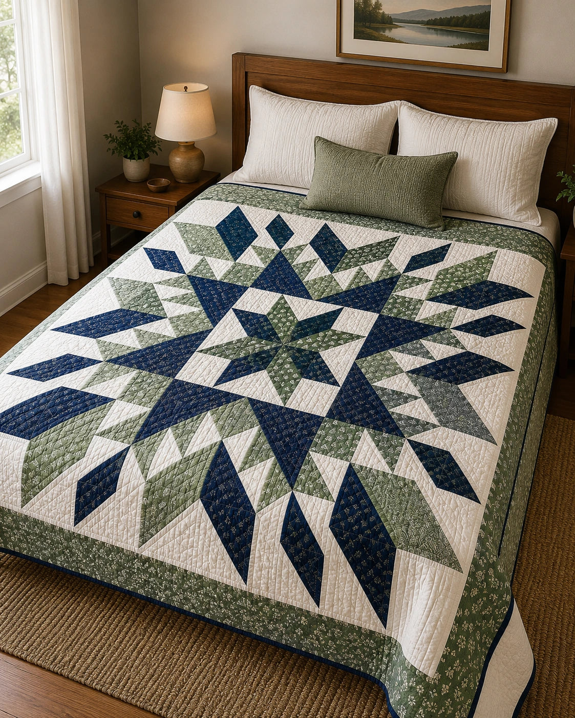 Evergreen Starburst Quilt Pattern PDF | Golden Threads