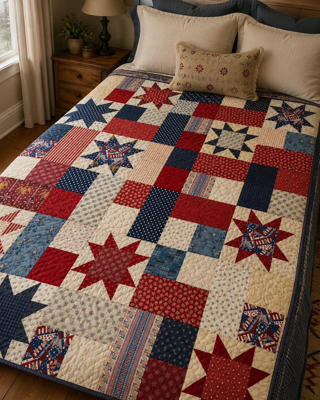 Liberty Stars Sampler Quilt Pattern PDF | Golden Threads