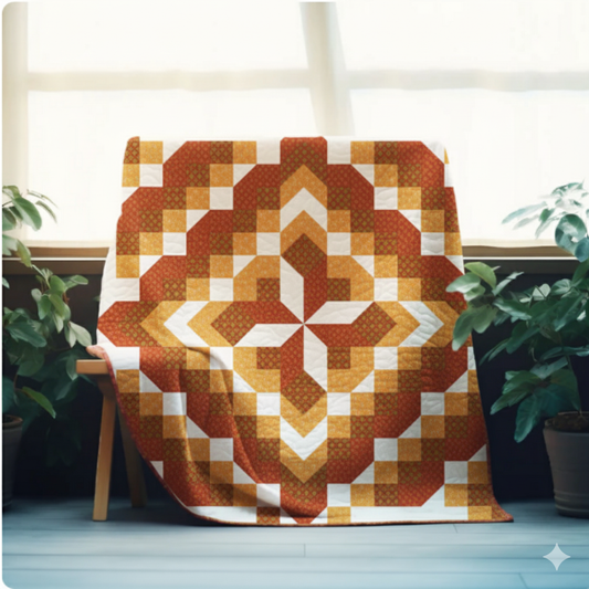 Midnight Star Glow — Quilt Pattern (PDF) by Golden Threads™