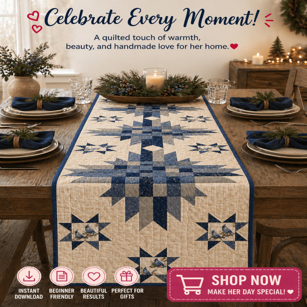 Cardinal Cheer— Quilt Pattern (PDF) by Golden Threads™ - Golden Threads