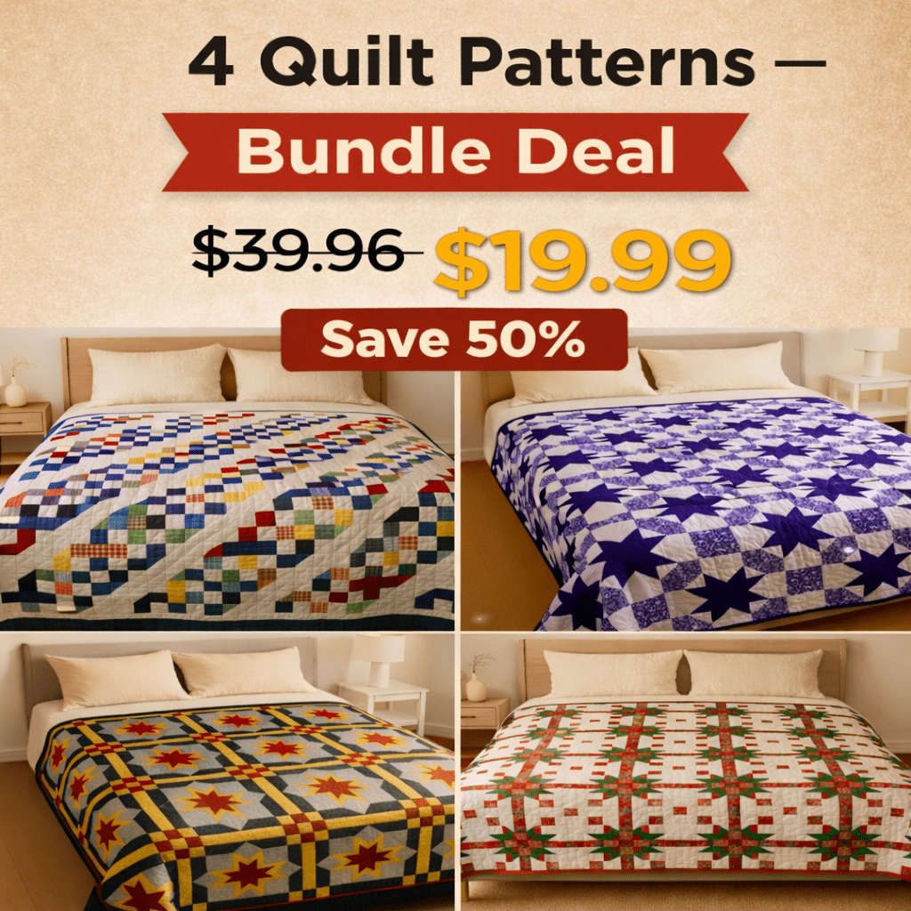 4 Classic Star Quilt Patterns — PDF Bundle Deal - Golden Threads