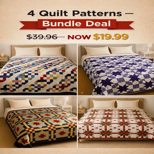 4 Classic Star Quilt Patterns — PDF Bundle Deal - Golden Threads