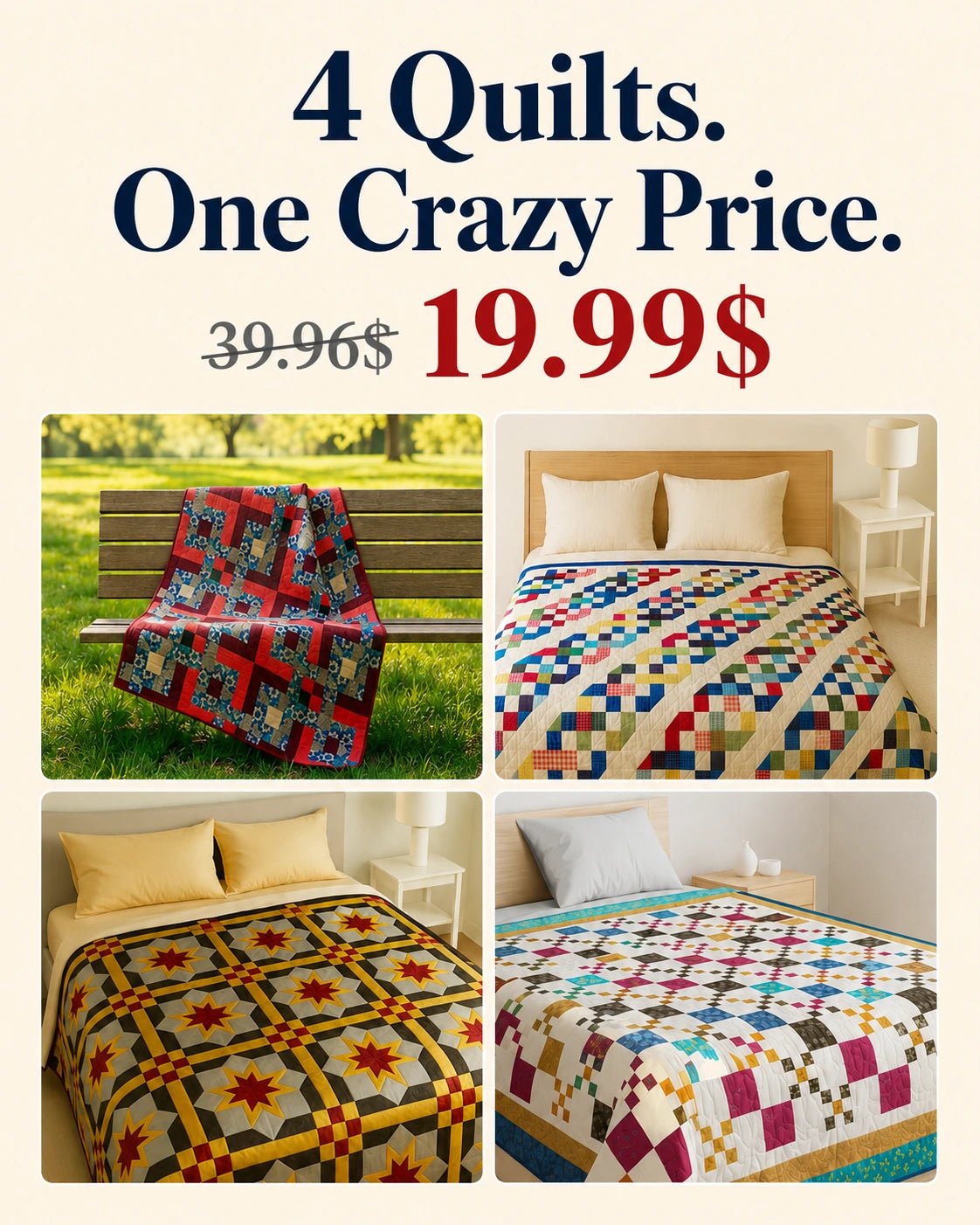 4 Quilt Pattern PDF Bundle — 4 Patterns for the Price of 1 - Golden Threads