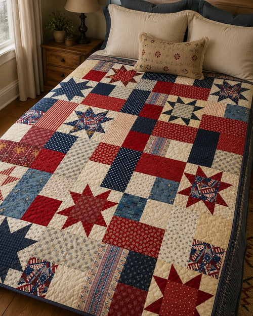 Liberty Stars Sampler Quilt Pattern PDF | Golden Threads
