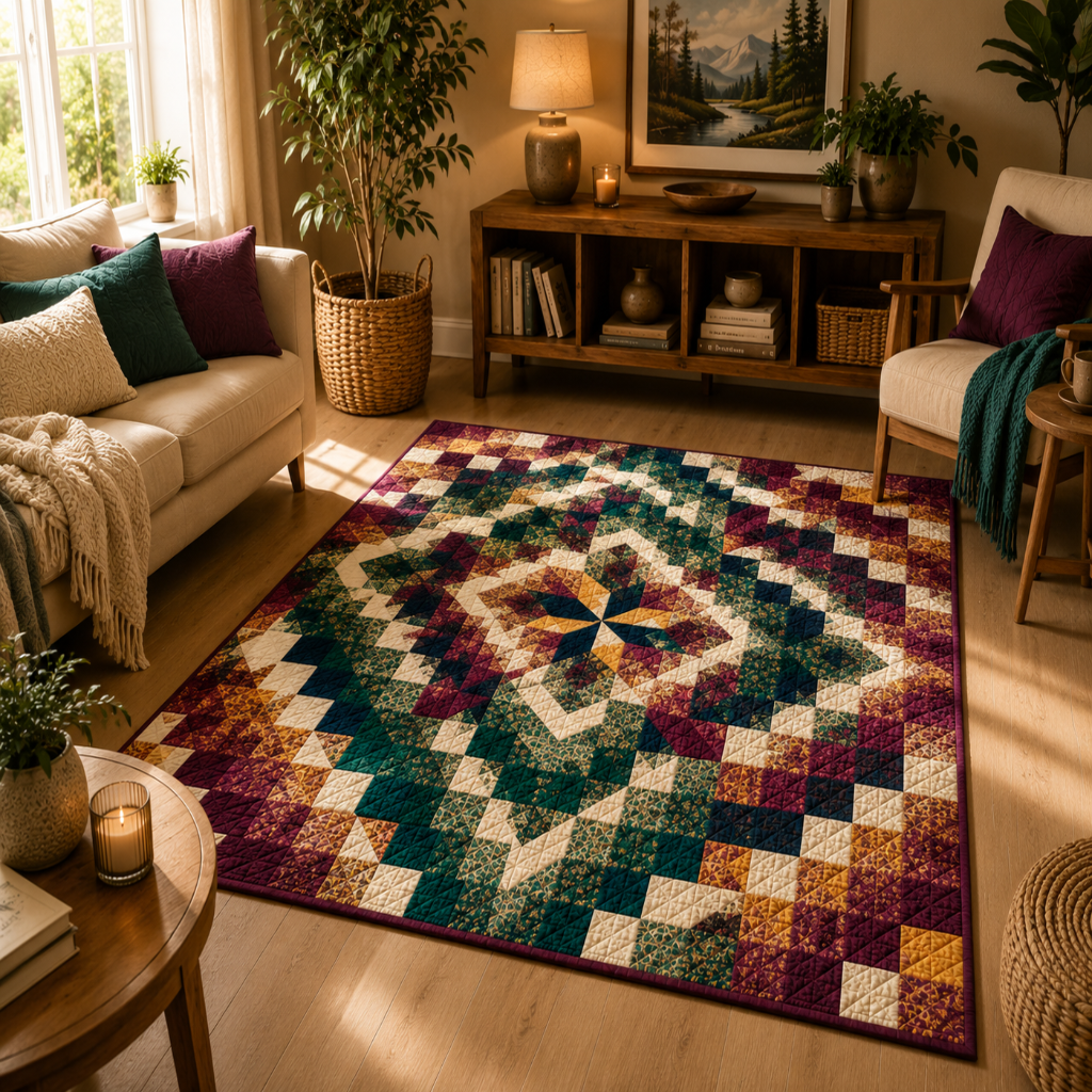 Midnight Star Glow — Quilt Pattern (PDF) by Golden Threads™