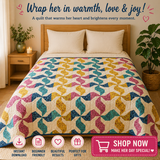 Serenity Squares — Quilt Pattern (PDF) by Golden Threads™