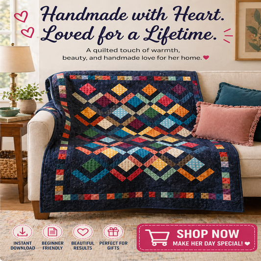 Sunny Garden Path — Quilt Pattern (PDF) by Golden Threads™