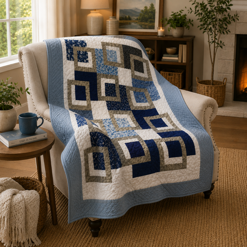 Midnight Frames— Quilt Pattern (PDF) by Golden Threads™
