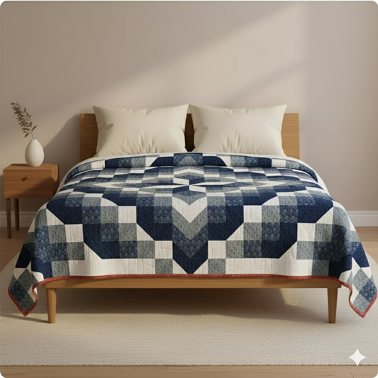 Midnight Star Glow — Quilt Pattern (PDF) by Golden Threads™