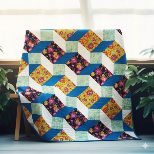 Timeless Blossom — Quilt Pattern (PDF) by Golden Threads™