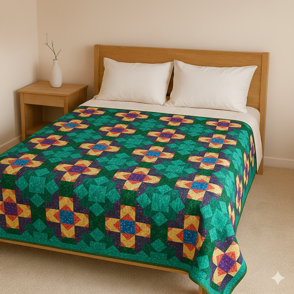 Rosy Fields — Quilt Pattern (PDF) by Golden Threads™