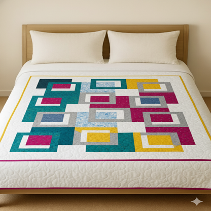 Midnight Frames— Quilt Pattern (PDF) by Golden Threads™