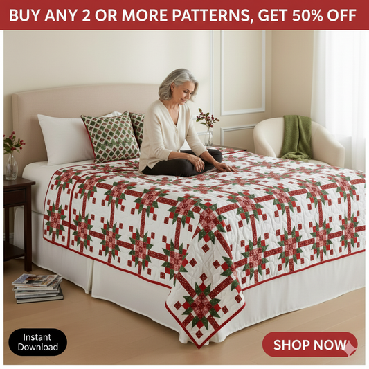 Moonlight Garden — Quilt Pattern (PDF) by Golden Threads™