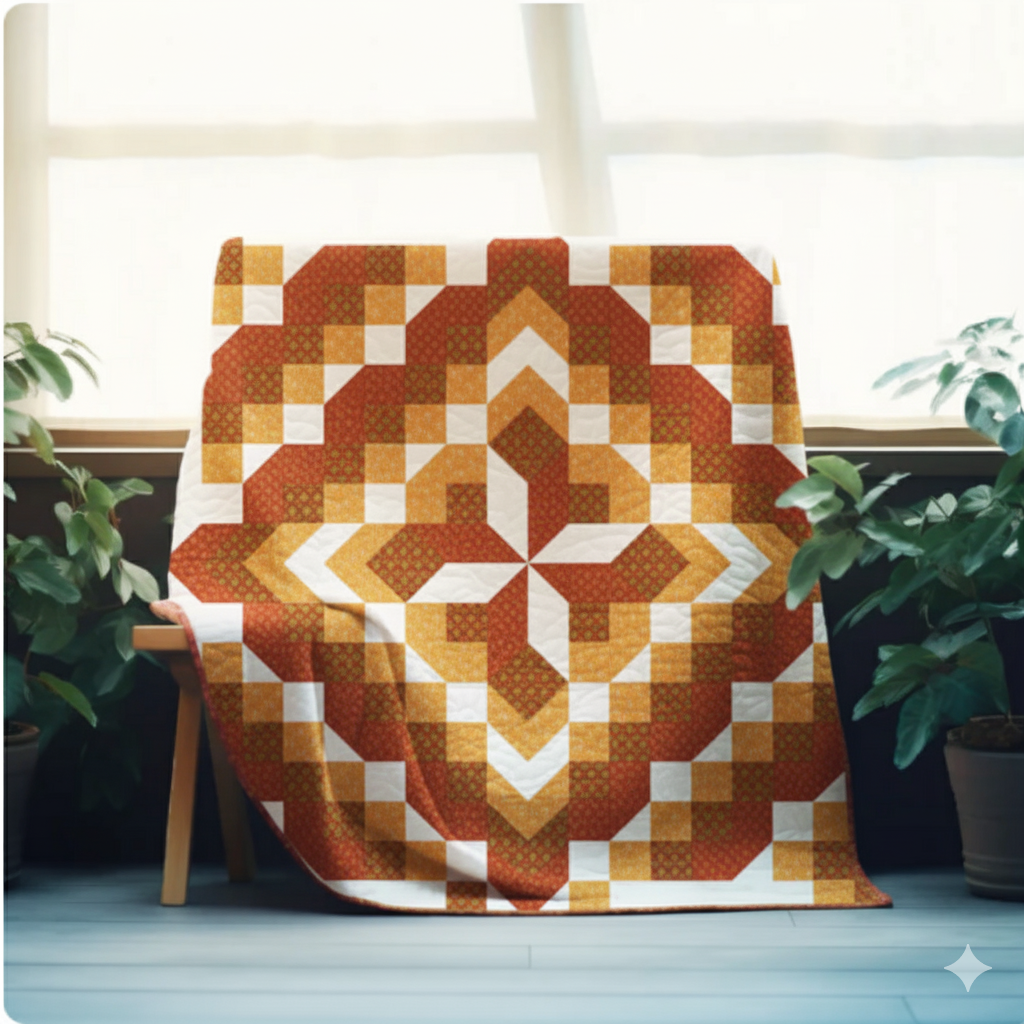 Midnight Star Glow — Quilt Pattern (PDF) by Golden Threads™