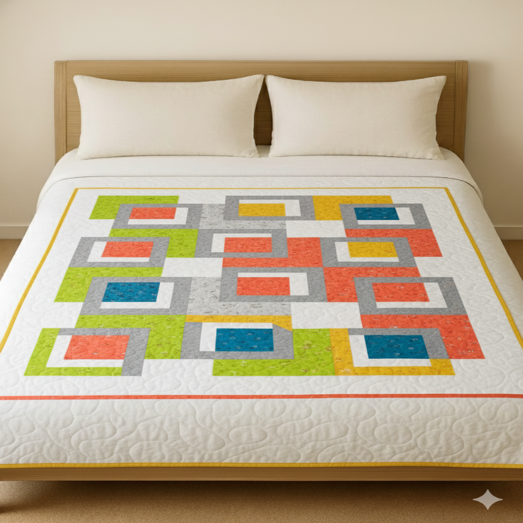 Midnight Frames— Quilt Pattern (PDF) by Golden Threads™