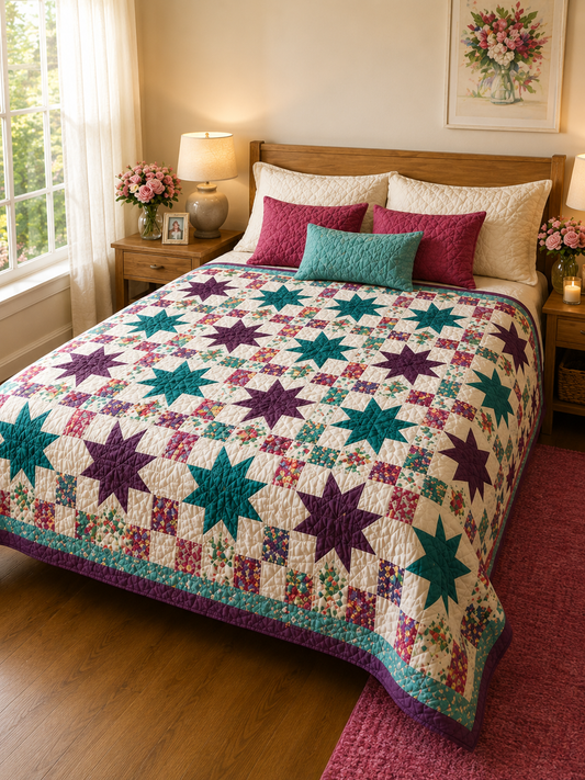 Arctic Stars Quilt Pattern - Golden Threads