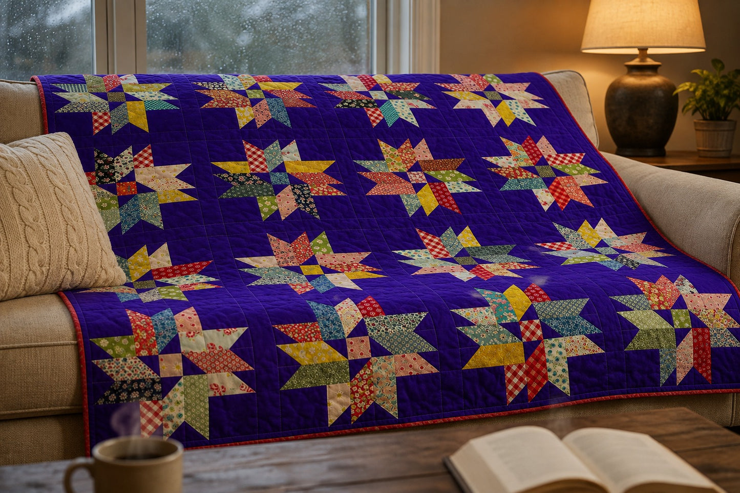 Autumn Tree Quilt Pattern PDF | 60x60 Beginner Fall Quilt