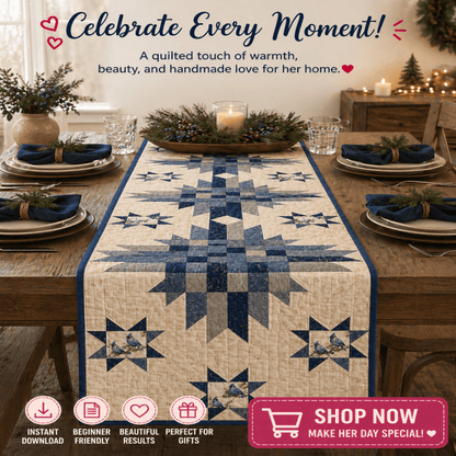 Cardinal Cheer— Quilt Pattern (PDF) by Golden Threads™ - Golden Threads