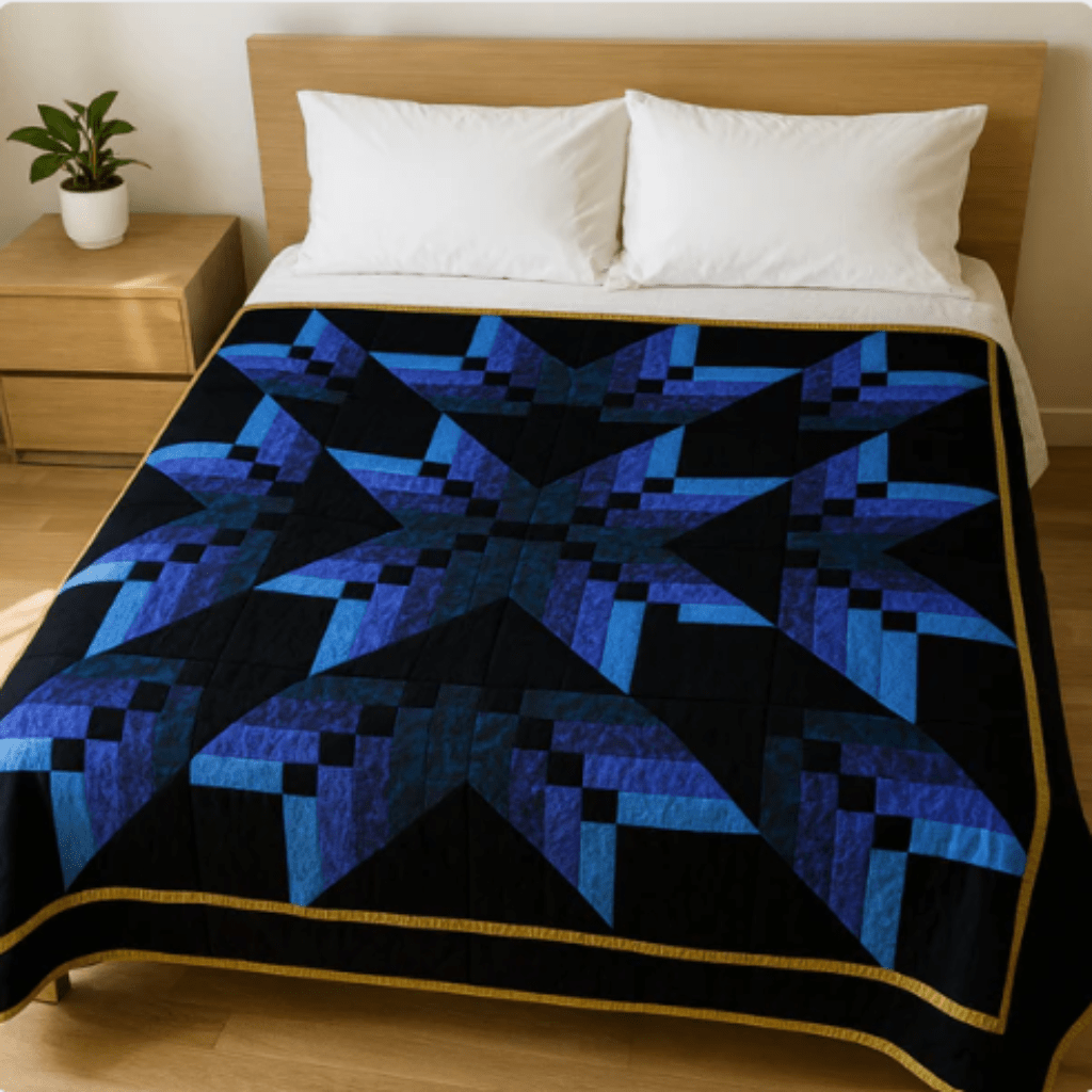 Crystal Star Quilt - Golden Threads