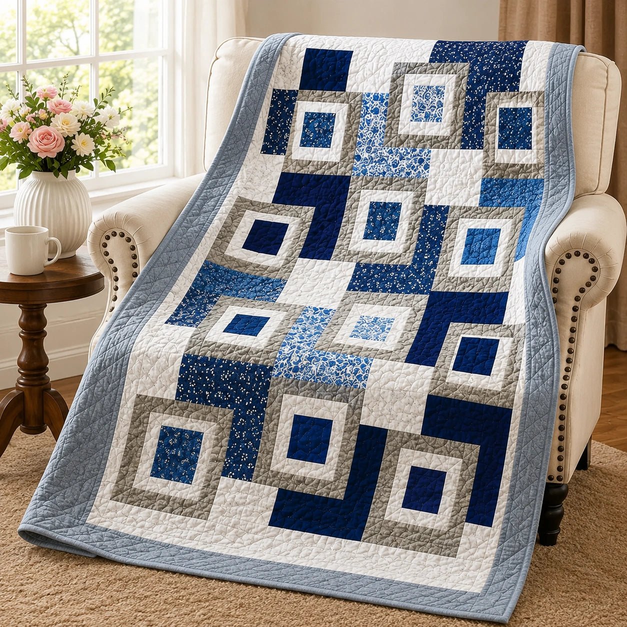 Midnight Frames— Quilt Pattern (PDF) by Golden Threads™ - Golden Threads