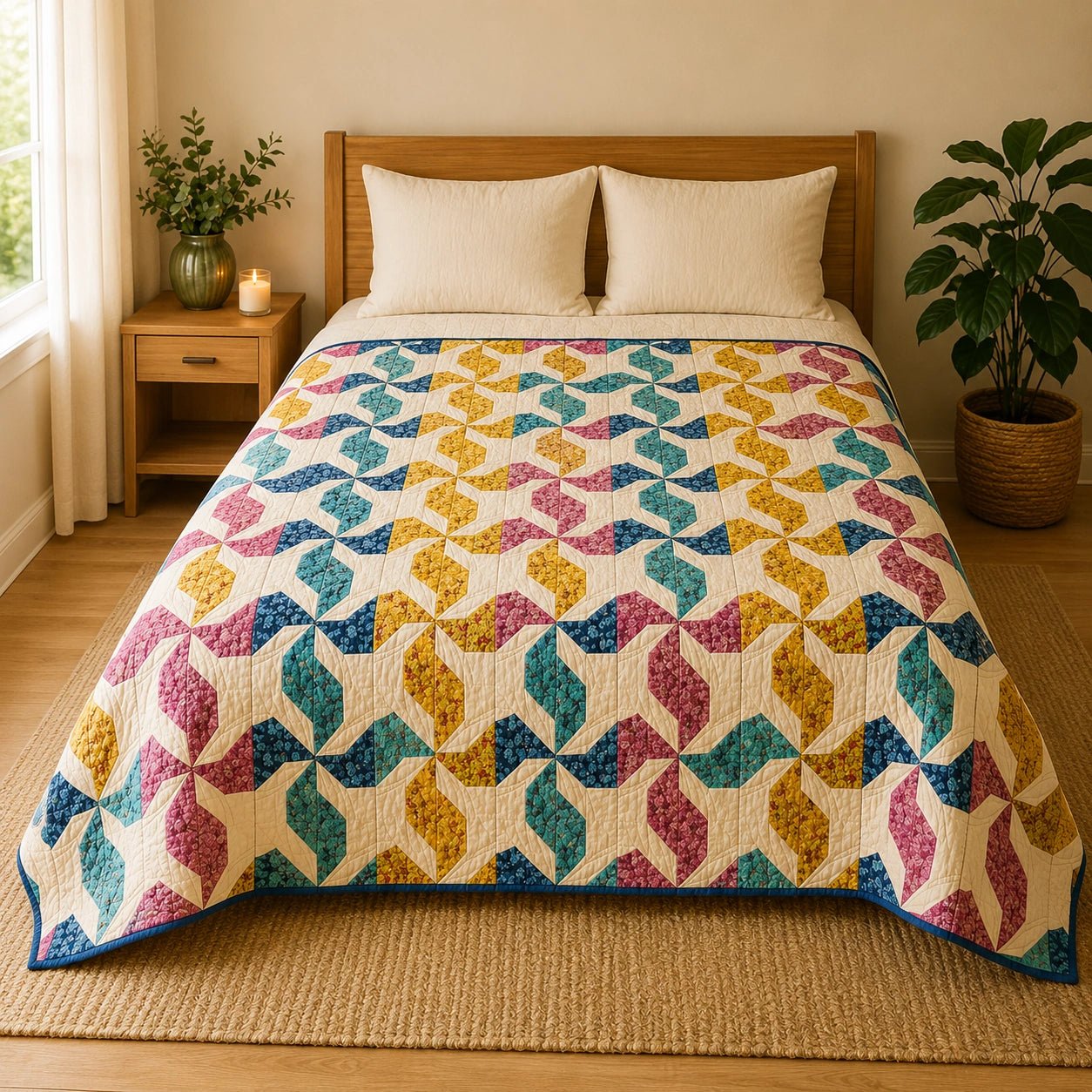 Serenity Squares — Quilt Pattern (PDF) by Golden Threads™ - Golden Threads