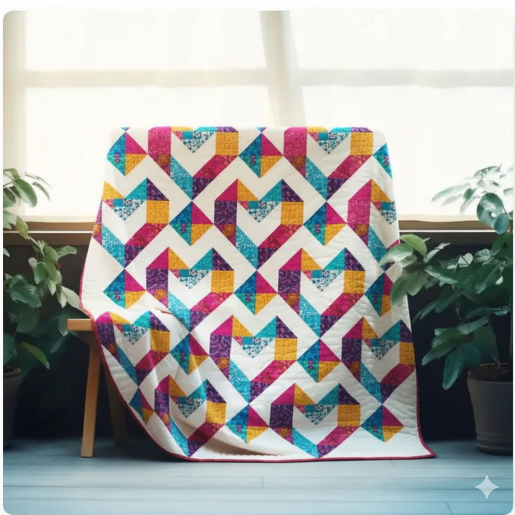 Sunburst Path — Quilt Pattern (PDF) by Golden Threads™ - Golden Threads