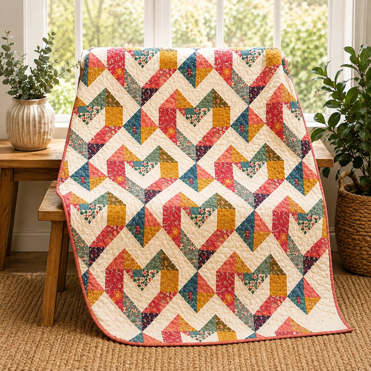 Sunburst Path — Quilt Pattern (PDF) by Golden Threads™ - Golden Threads