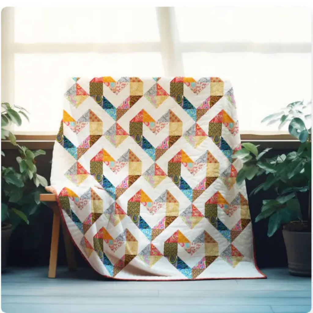 Sunburst Path — Quilt Pattern (PDF) by Golden Threads™ - Golden Threads