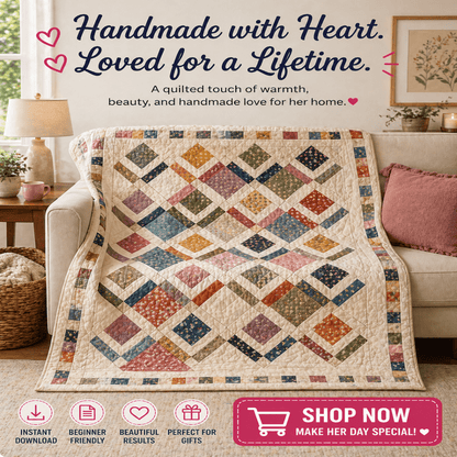 Sunny Garden Path — Quilt Pattern (PDF) by Golden Threads™ - Golden Threads
