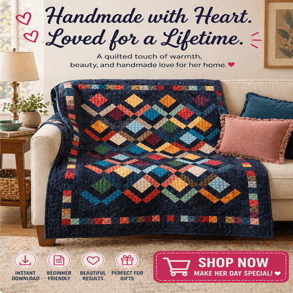 Sunny Garden Path — Quilt Pattern (PDF) by Golden Threads™ - Golden Threads