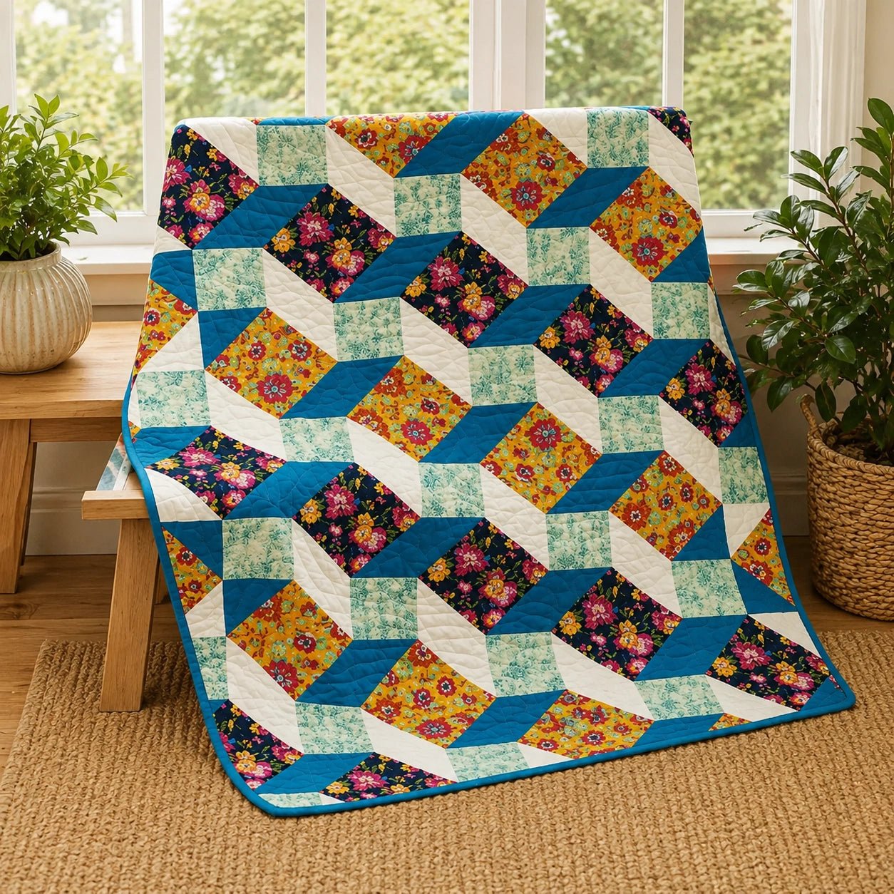Timeless Blossom — Quilt Pattern (PDF) by Golden Threads™ - Golden Threads