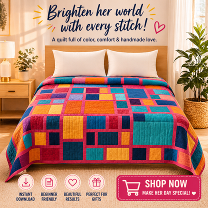 Urban Grid — Quilt Pattern (PDF) by Golden Threads™ - Golden Threads