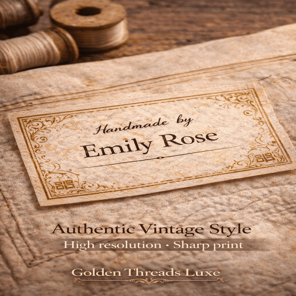 Vintage Quilt Labels - Golden Threads