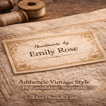 Vintage Quilt Labels - Golden Threads