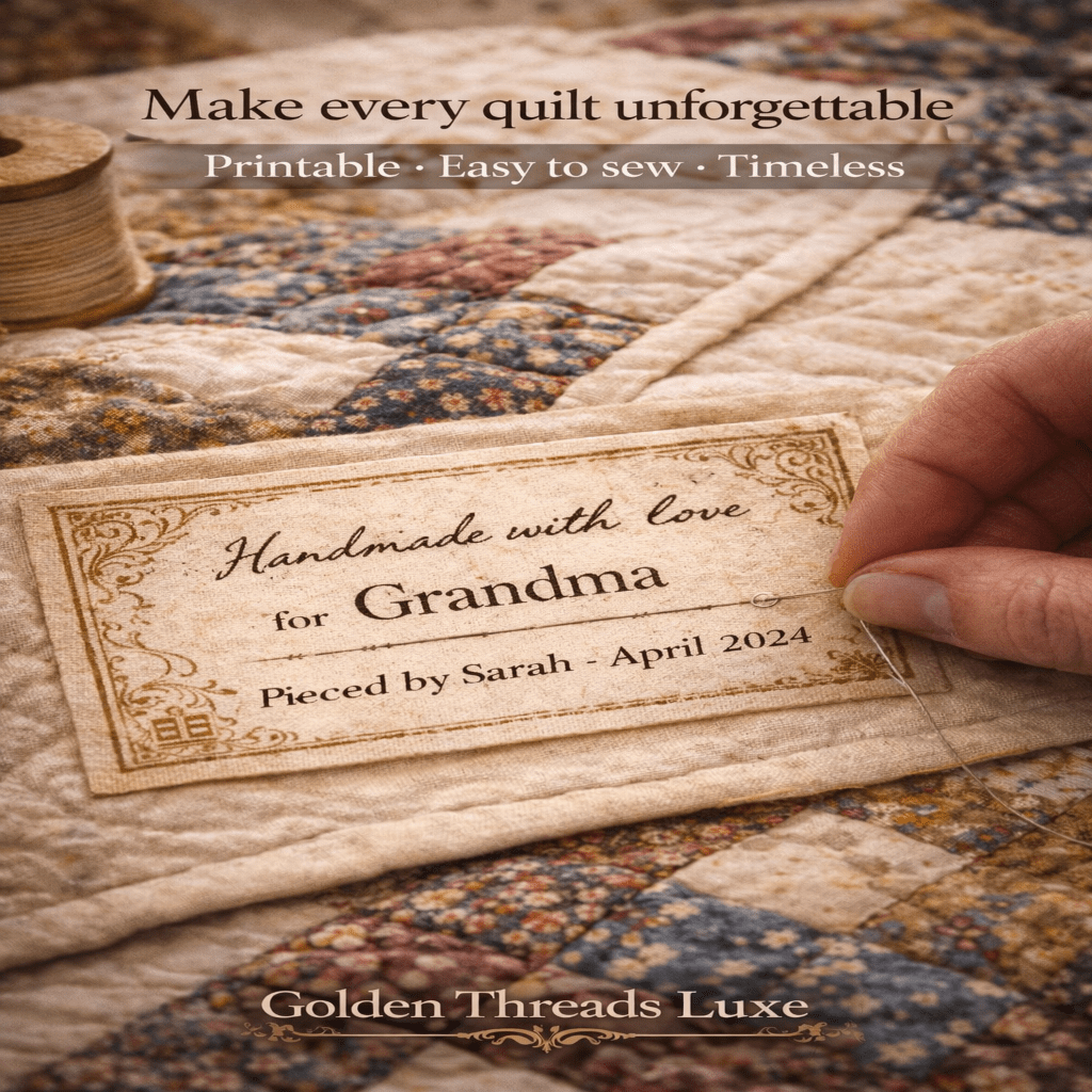 Vintage Quilt Labels - Golden Threads